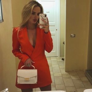 MEDIUM PRINT CROCO EMILY BAG IN WHITE- The Kooples